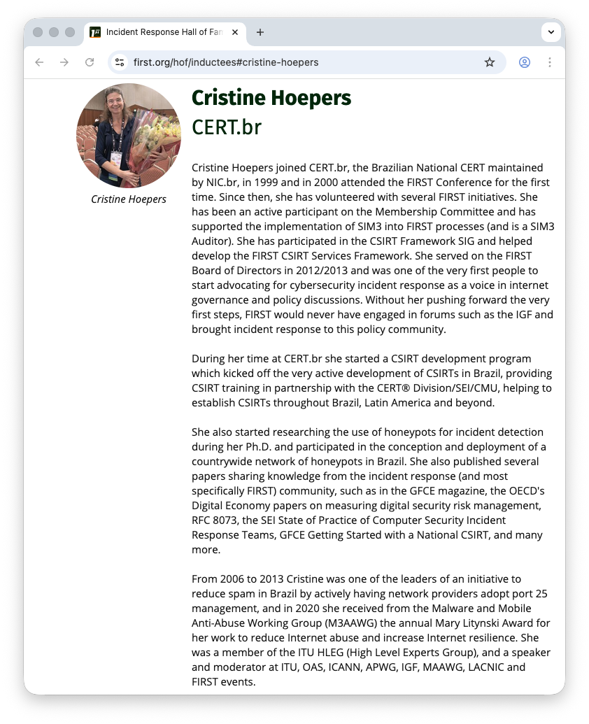 Imagem Site FIRST HoF